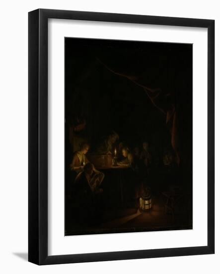 Night School-Gerard Dou-Framed Art Print
