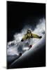 Night Skiier on Les Arcs French Alps-null-Mounted Photo