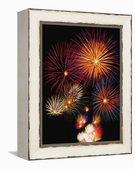 Night Sky Filled with Fireworks-Bill Ross-Framed Premier Image Canvas