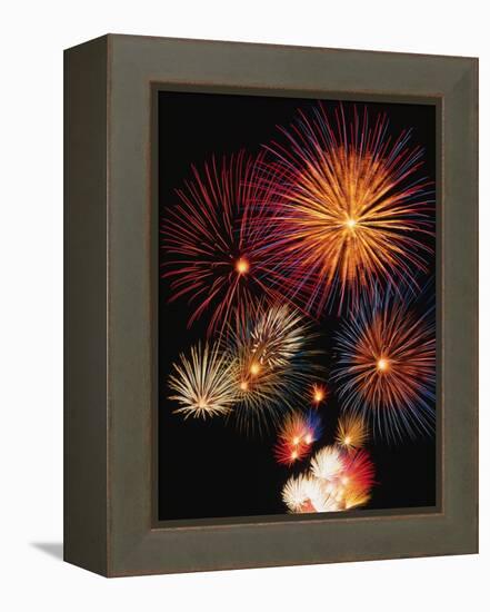 Night Sky Filled with Fireworks-Bill Ross-Framed Premier Image Canvas