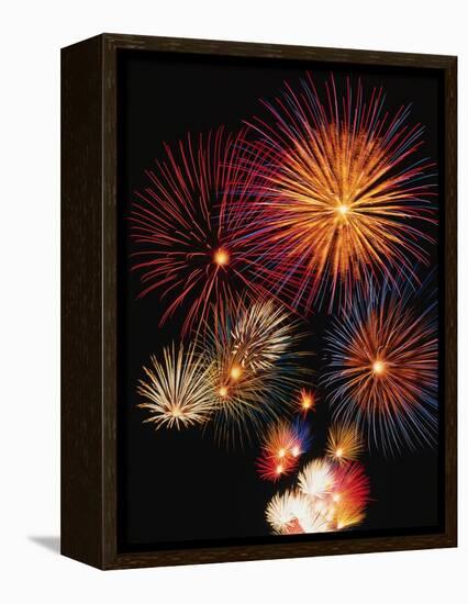 Night Sky Filled with Fireworks-Bill Ross-Framed Premier Image Canvas