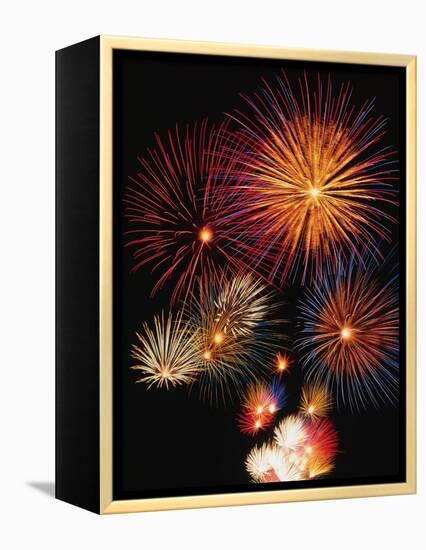 Night Sky Filled with Fireworks-Bill Ross-Framed Premier Image Canvas