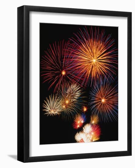 Night Sky Filled with Fireworks-Bill Ross-Framed Photographic Print