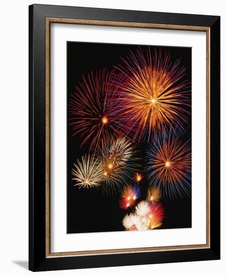 Night Sky Filled with Fireworks-Bill Ross-Framed Photographic Print