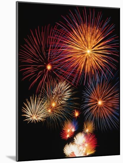 Night Sky Filled with Fireworks-Bill Ross-Mounted Photographic Print