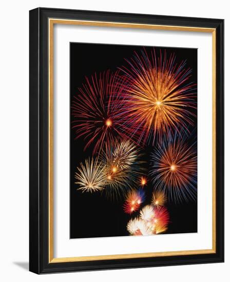 Night Sky Filled with Fireworks-Bill Ross-Framed Photographic Print