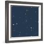 Night Sky Navy and Gold Pattern 05A-Sara Zieve Miller-Framed Art Print