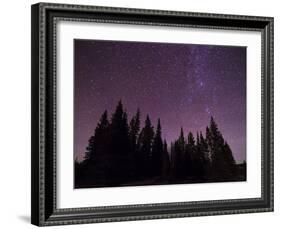 Night Sky over Bighorn Mountains-Mike Cavaroc-Framed Photographic Print