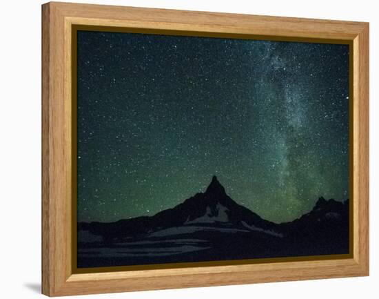 Night Sky over Glacier National Park, Montana.-Steven Gnam-Framed Premier Image Canvas