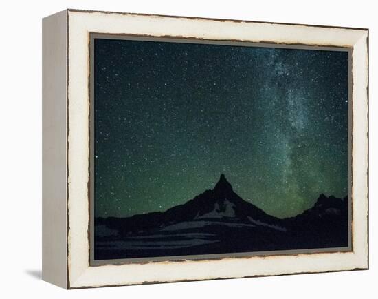 Night Sky over Glacier National Park, Montana.-Steven Gnam-Framed Premier Image Canvas