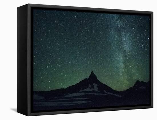 Night Sky over Glacier National Park, Montana.-Steven Gnam-Framed Premier Image Canvas