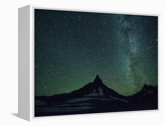 Night Sky over Glacier National Park, Montana.-Steven Gnam-Framed Premier Image Canvas