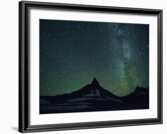 Night Sky over Glacier National Park, Montana.-Steven Gnam-Framed Photographic Print