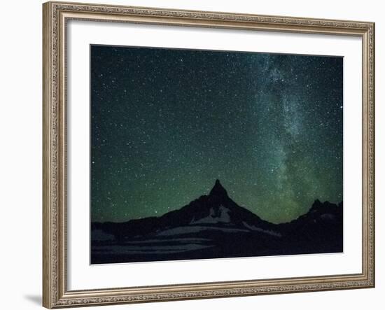 Night Sky over Glacier National Park, Montana.-Steven Gnam-Framed Photographic Print