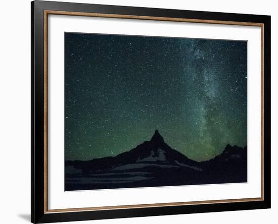 Night Sky over Glacier National Park, Montana.-Steven Gnam-Framed Photographic Print