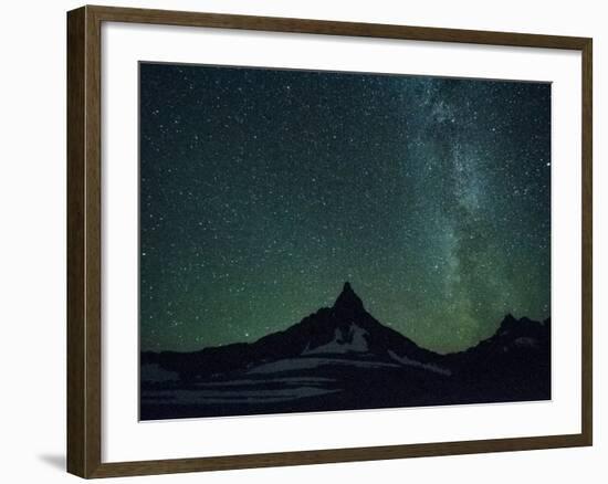 Night Sky over Glacier National Park, Montana.-Steven Gnam-Framed Photographic Print