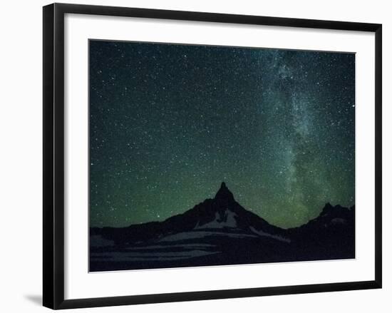 Night Sky over Glacier National Park, Montana.-Steven Gnam-Framed Photographic Print