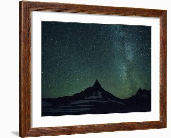 Night Sky over Glacier National Park, Montana.-Steven Gnam-Framed Photographic Print