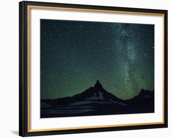 Night Sky over Glacier National Park, Montana.-Steven Gnam-Framed Photographic Print