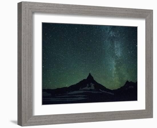 Night Sky over Glacier National Park, Montana.-Steven Gnam-Framed Photographic Print