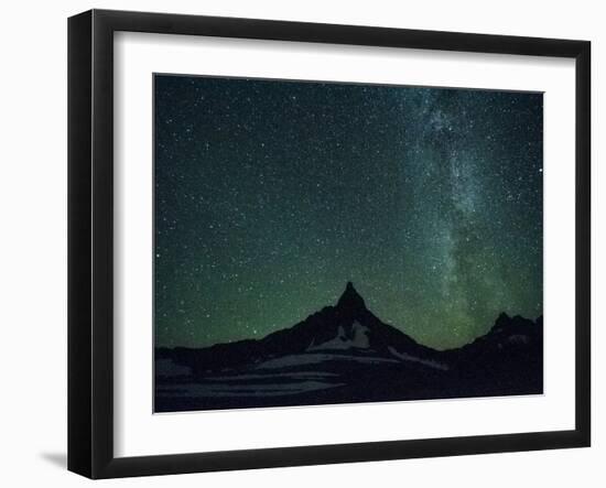 Night Sky over Glacier National Park, Montana.-Steven Gnam-Framed Photographic Print