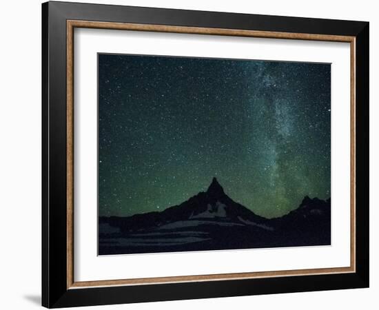 Night Sky over Glacier National Park, Montana.-Steven Gnam-Framed Photographic Print