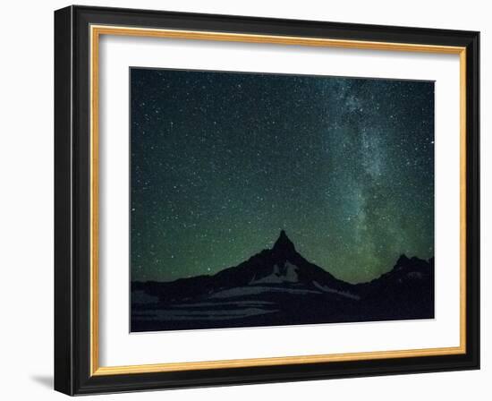 Night Sky over Glacier National Park, Montana.-Steven Gnam-Framed Photographic Print