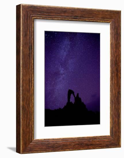 Night sky over Stone arch, called the Julia arch, Chad-Enrique Lopez-Tapia-Framed Photographic Print