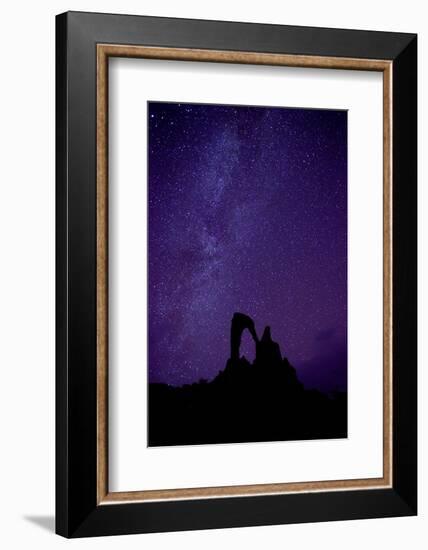 Night sky over Stone arch, called the Julia arch, Chad-Enrique Lopez-Tapia-Framed Photographic Print