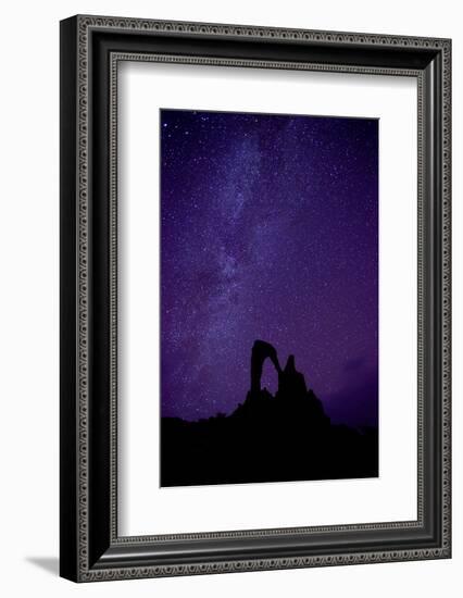 Night sky over Stone arch, called the Julia arch, Chad-Enrique Lopez-Tapia-Framed Photographic Print