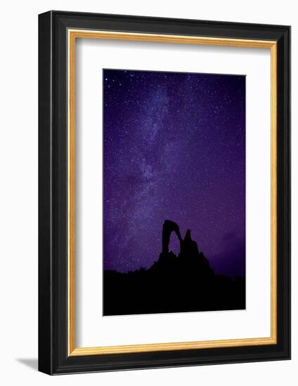 Night sky over Stone arch, called the Julia arch, Chad-Enrique Lopez-Tapia-Framed Photographic Print