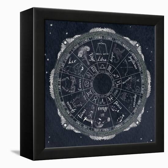 Night Sky Zodiac-Sara Zieve Miller-Framed Stretched Canvas