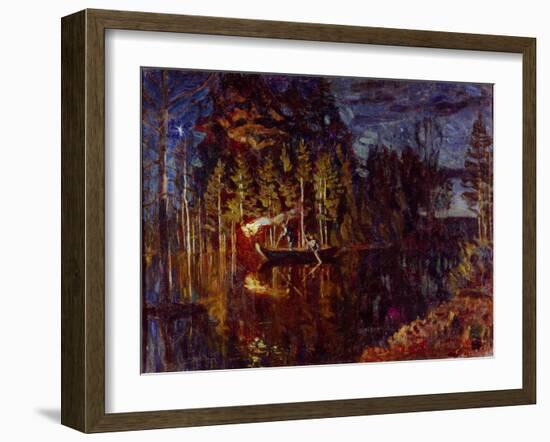 Night Spear Fishing in Spring, 1916-Stanislav Yulianovich Zhukovsky-Framed Giclee Print