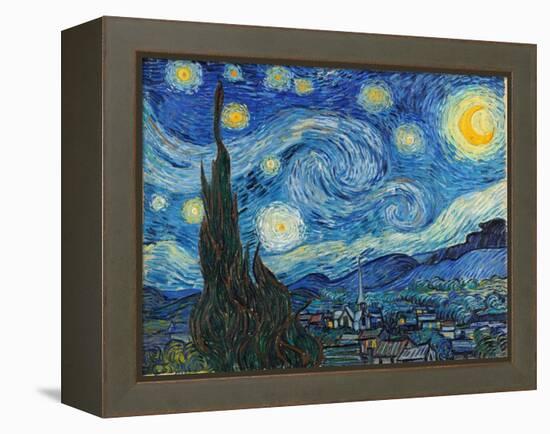 Night Star, 1889 (Oil on Canvas)-Vincent van Gogh-Framed Premier Image Canvas