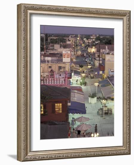Night Street Scene, San Miguel, Cozumel Island, Quintana Roo, Mexico-Robin Hill-Framed Photographic Print
