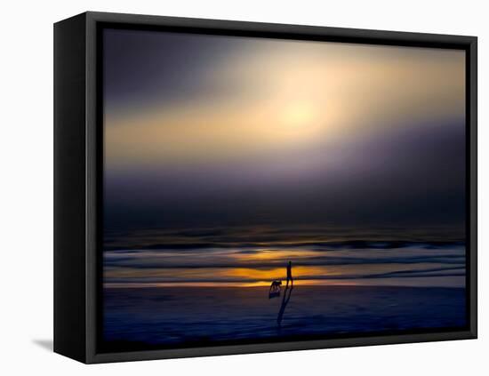 Night Stroll-Josh Adamski-Framed Premier Image Canvas