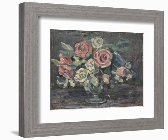 Night Study of Flowers, 1912 (Oil on Panel)-Maurice Brazil Prendergast-Framed Giclee Print