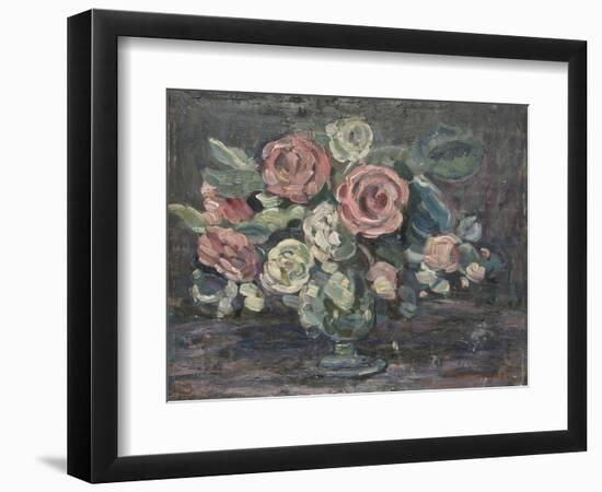 Night Study of Flowers, 1912 (Oil on Panel)-Maurice Brazil Prendergast-Framed Giclee Print