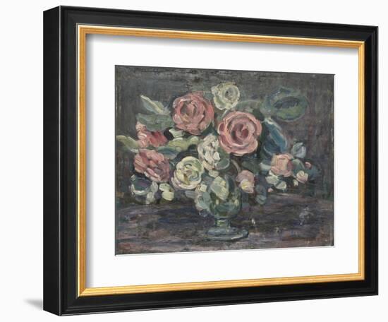 Night Study of Flowers, 1912 (Oil on Panel)-Maurice Brazil Prendergast-Framed Giclee Print