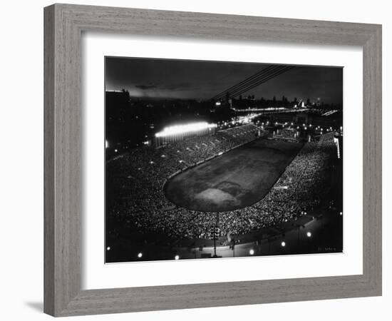 Night Time Crowd Filling Soldier's Field-null-Framed Photographic Print