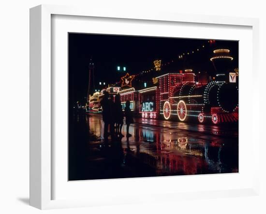 Night Time Illumination of Blackpool Tower, 1967-L. Stringer-Framed Photographic Print