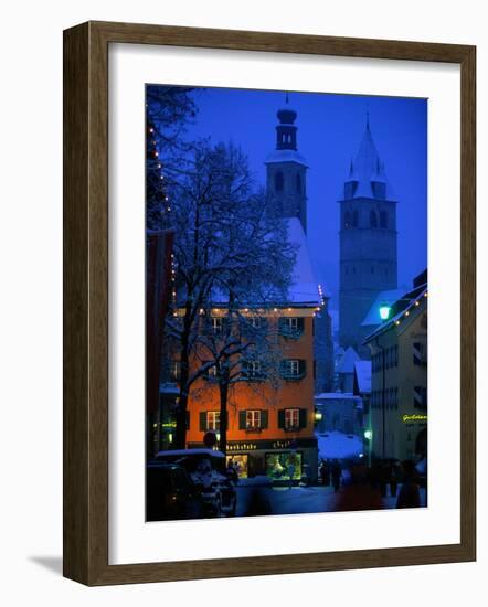 Night Time in Kitzbuhel, Austria-Walter Bibikow-Framed Photographic Print