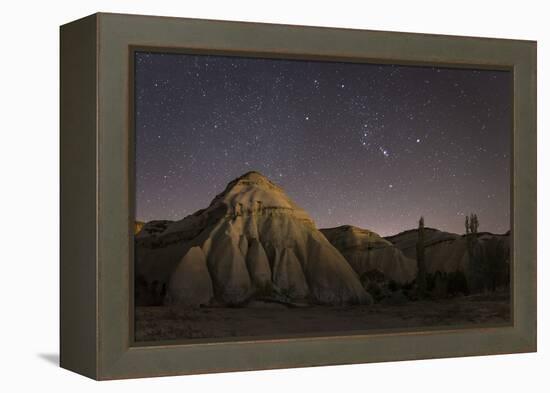 Night Time in the Rose Valley Showing the Rock Formations and Desert Landscape Light-David Clapp-Framed Premier Image Canvas