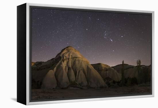 Night Time in the Rose Valley Showing the Rock Formations and Desert Landscape Light-David Clapp-Framed Premier Image Canvas