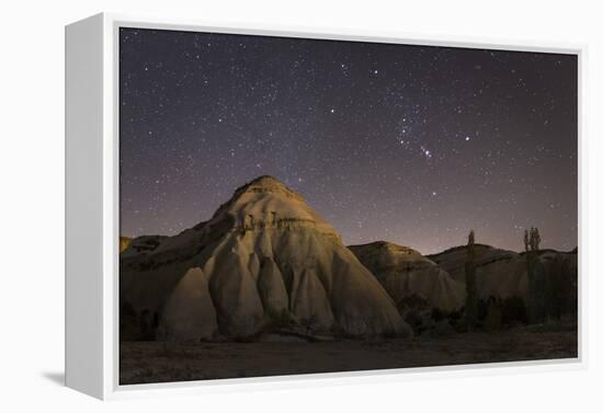 Night Time in the Rose Valley Showing the Rock Formations and Desert Landscape Light-David Clapp-Framed Premier Image Canvas