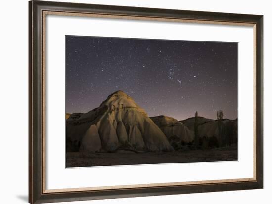 Night Time in the Rose Valley Showing the Rock Formations and Desert Landscape Light-David Clapp-Framed Photographic Print