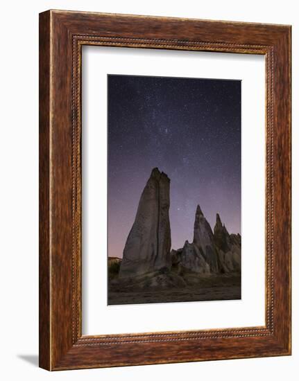 Night Time in the Rose Valley Showing the Rock Formations and Desert Landscape Light-David Clapp-Framed Photographic Print