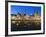 Night Time Reflection of Waterfront Town Houses, Ghent, Flanders, Belgium, Europe-Christian Kober-Framed Photographic Print