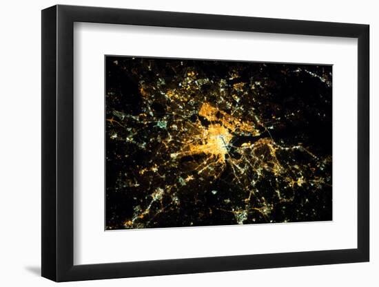 Night time satellite image of Washington DC, USA-null-Framed Photographic Print