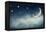 Night Time with Stars and Moon-egal-Framed Premier Image Canvas